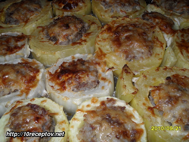 Фаршированные кабачки Фаршированные кабачки