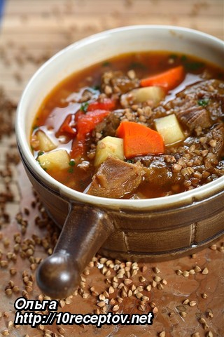 Гречка с мясом в горшочке Гречка с мясом в горшочке