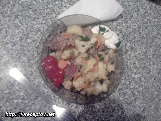 Жаркое с овощами Жаркое с овощами