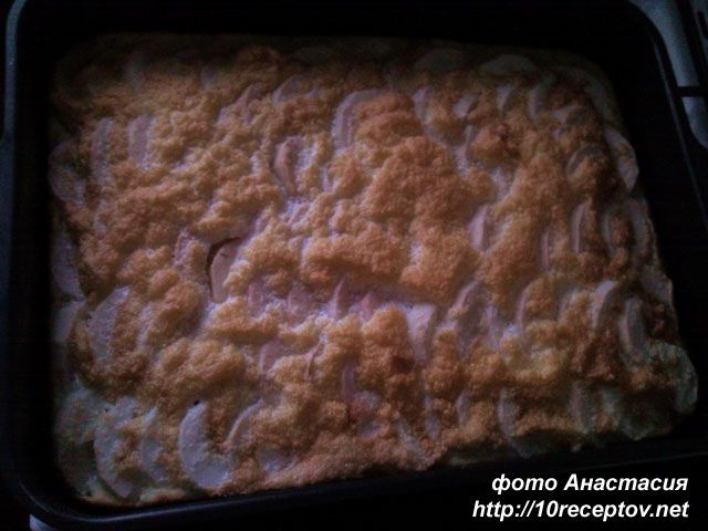 Пирог из творога с яблоками Пирог из творога с яблоками