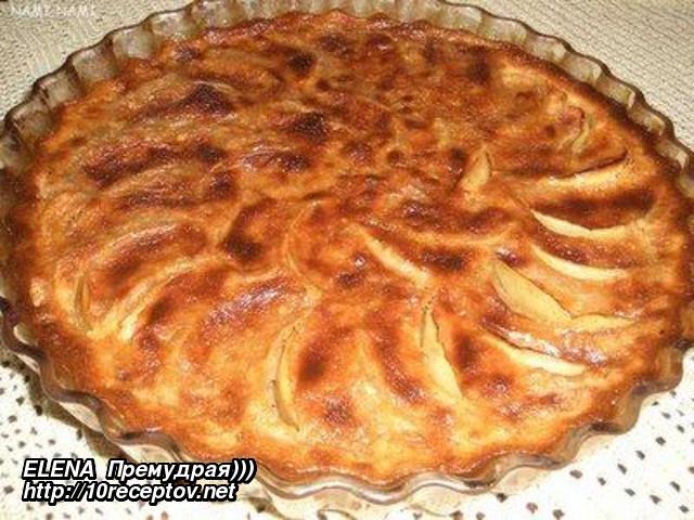 Пирог с яблоками и сметаной Пирог с яблоками и сметаной