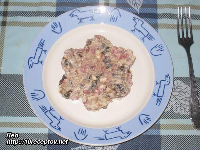 Салат английский с чесноком Салат английский с чесноком