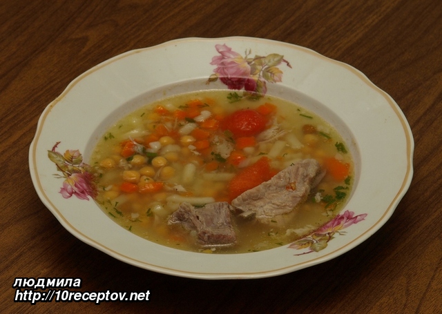 Шурпа с горохом нут Шурпа с горохом нут